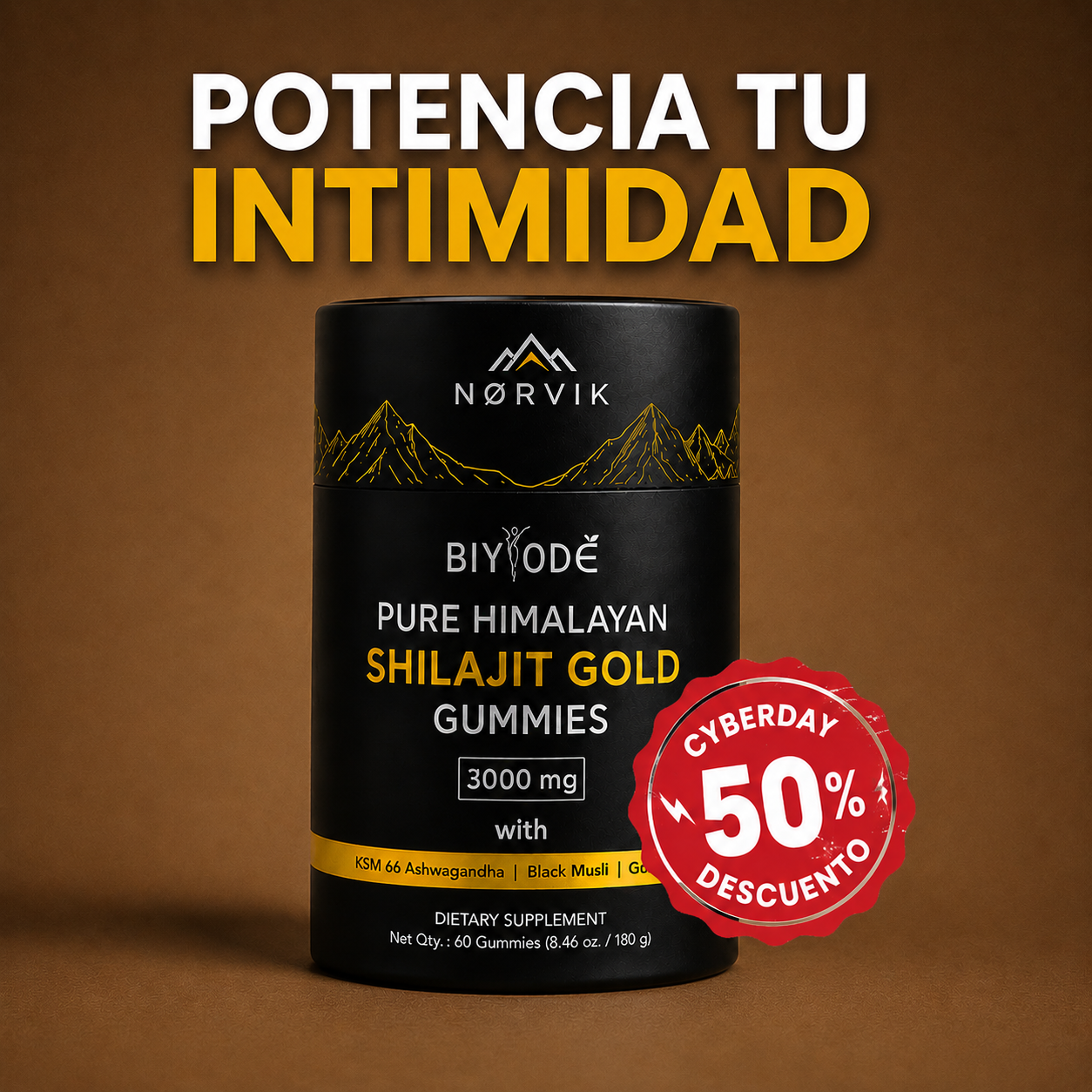 Gomitas Shilajit Gold del Himalaya | Más energía, confianza y un mejor rendimiento
